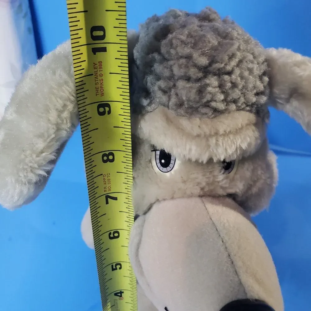 Cool Vintage 90s Tonka Pooch Patrol Gray Poodle Bitsy Plush Dog Stuffed Animal
